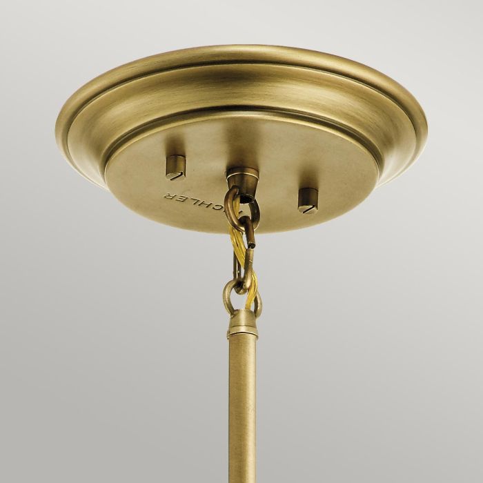 Waverly 1 Light Mini Pendant - Natural Brass - Comet Lighting