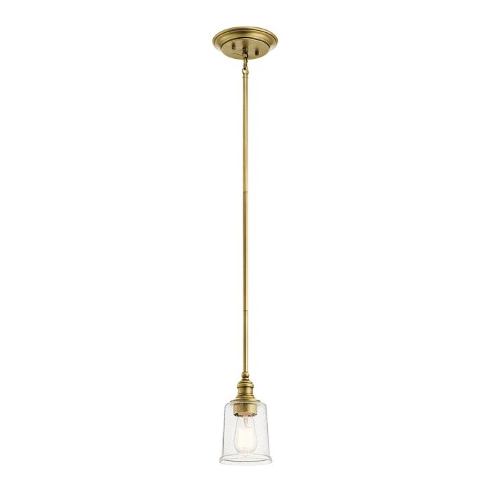 Waverly 1 Light Mini Pendant - Natural Brass - Comet Lighting