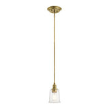 Waverly 1 Light Mini Pendant - Natural Brass - Comet Lighting