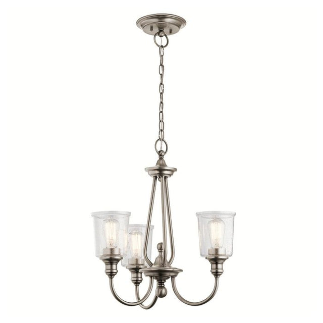 Waverly 3 Light Chandelier - Classic Pewter - Comet Lighting