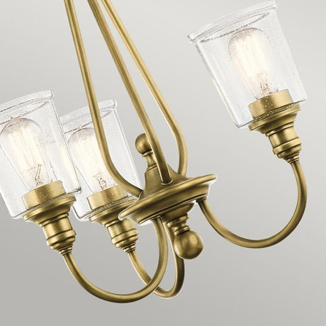 Waverly 3 Light Chandelier - Natural Brass - Comet Lighting