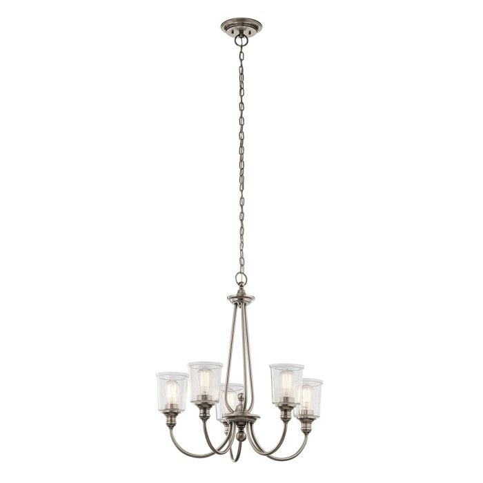 Waverly 5 Light Chandelier - Classic Pewter - Comet Lighting