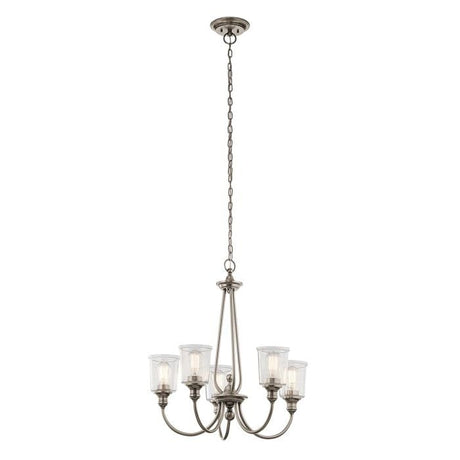 Waverly 5 Light Chandelier - Classic Pewter - Comet Lighting