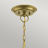 Waverly 5 Light Chandelier - Natural Brass - Comet Lighting