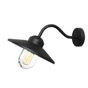 Klampenborg 1 Light Wall Lantern - Black - Comet Lighting