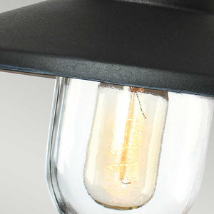 Klampenborg 1 Light Wall Lantern - Black - Comet Lighting