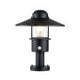 Klampenborg 1 Light Pedestal with PIR - Black