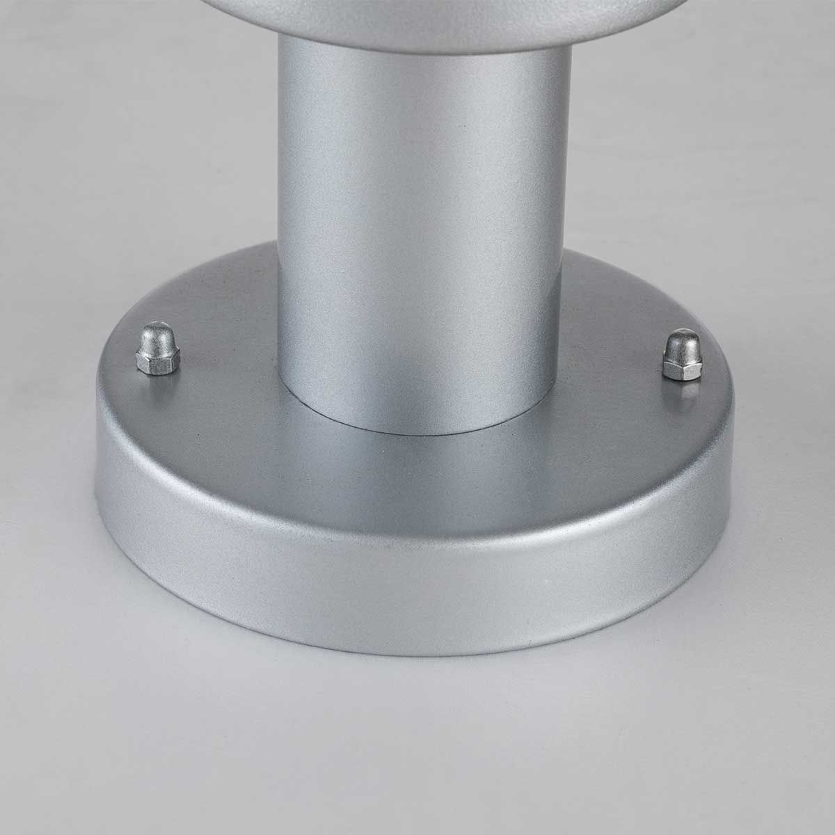 Klampenborg 1 Light Pedestal with PIR - Silver - Comet Lighting