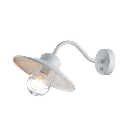 Klampenborg 1 Light Wall Lantern with PIR - White - Comet Lighting