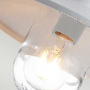 Klampenborg 1 Light Wall Lantern with PIR - White - Comet Lighting