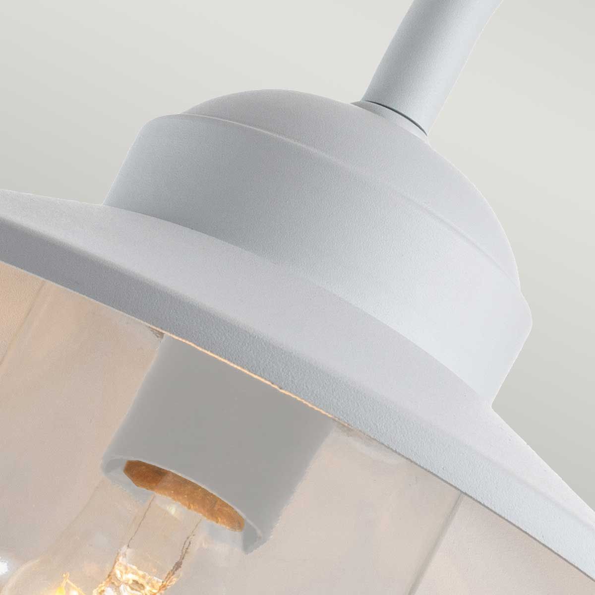 Klampenborg 1 Light Wall Lantern with PIR - White - Comet Lighting
