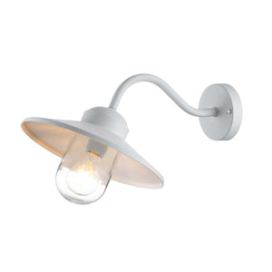 Klampenborg 1 Light Wall Lantern - White - Comet Lighting