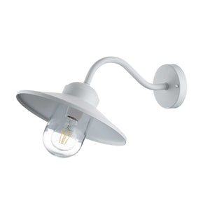 Klampenborg 1 Light Wall Lantern - White - Comet Lighting