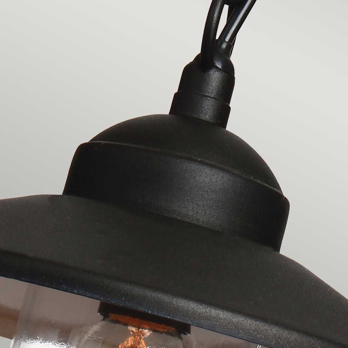 Klampenborg 1 Light Chain Lantern - Black - Comet Lighting