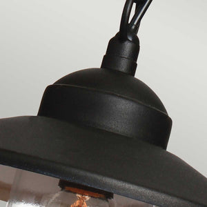 Klampenborg 1 Light Chain Lantern - Black - Comet Lighting