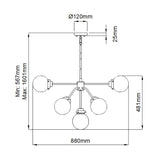 Kula 9 Light Chandelier - Comet Lighting