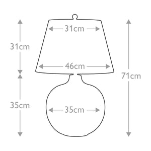 Lagun 1-Light LargeTable Lamp - Comet Lighting