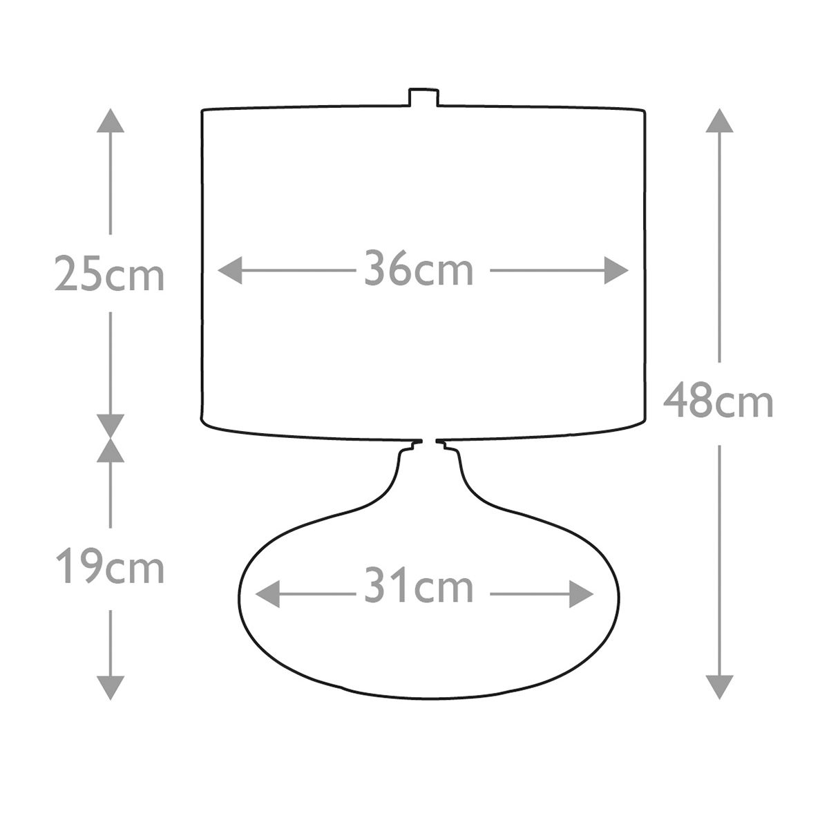 Laguna 1-Light Small Table Lamp - Comet Lighting