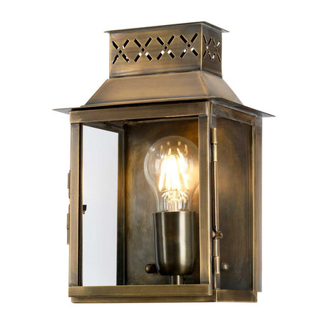 Lambeth Palace Outdoor Wall Lantern Brass - Comet Lighting