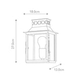 Lambeth Palace Outdoor Wall Lantern Brass - Comet Lighting