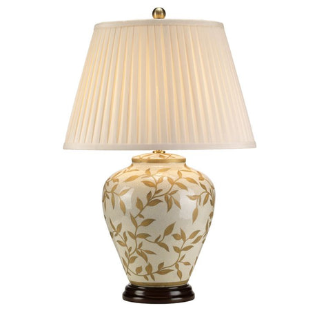 Leaves Brown Gold 1-Light Table Lamp
