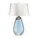 Lena 2 Light Large Blue Table Lamp with Off-white Shade