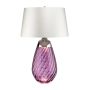 Lena 2 Light Large Plum Table Lamp with Off-white Shade