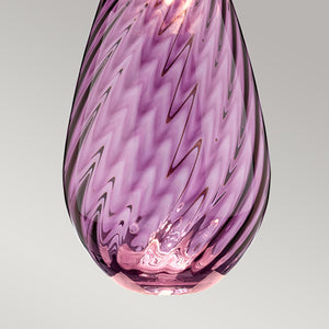 Lena 2 Light Large Plum Table Lamp with Off-white Shade - Comet Lighting