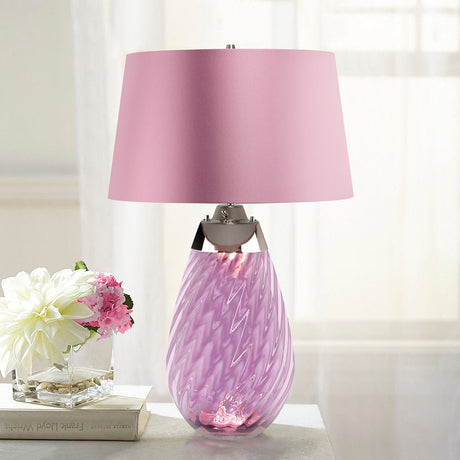 Lena 2 Light Large Plum Table Lamp - Comet Lighting