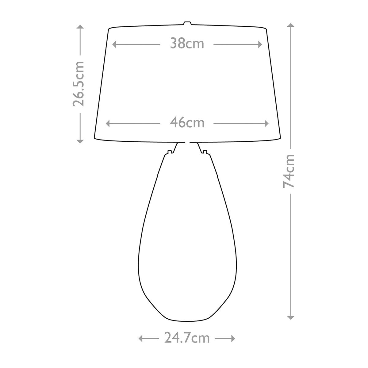 Lena 2 Light Large Plum Table Lamp - Comet Lighting
