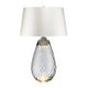 Lena 2 Light Large Smoke Table Lamp with Off-white Shade