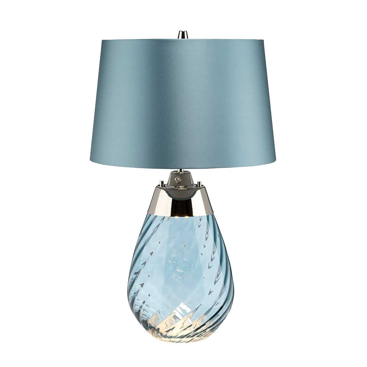 Lena 2 Light Small Blue Table Lamp - Comet Lighting