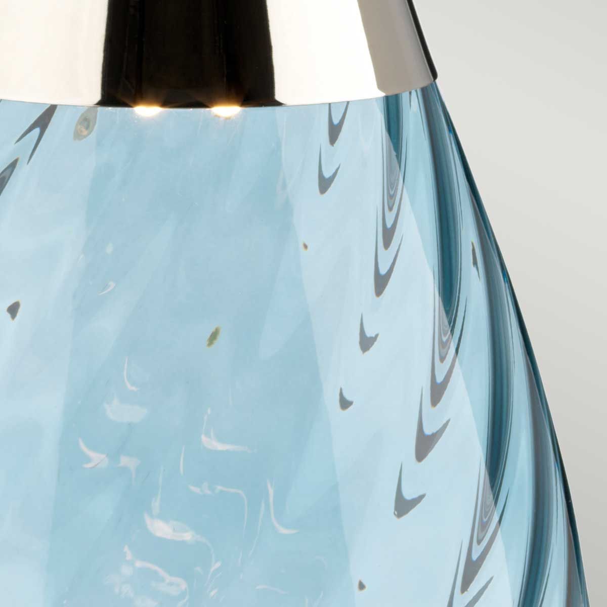 Lena 2 Light Small Blue Table Lamp - Comet Lighting