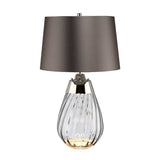 Lena 2 Light Small Smoke Table Lamp - Comet Lighting