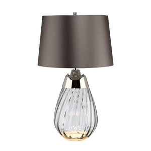 Lena 2 Light Small Smoke Table Lamp - Comet Lighting