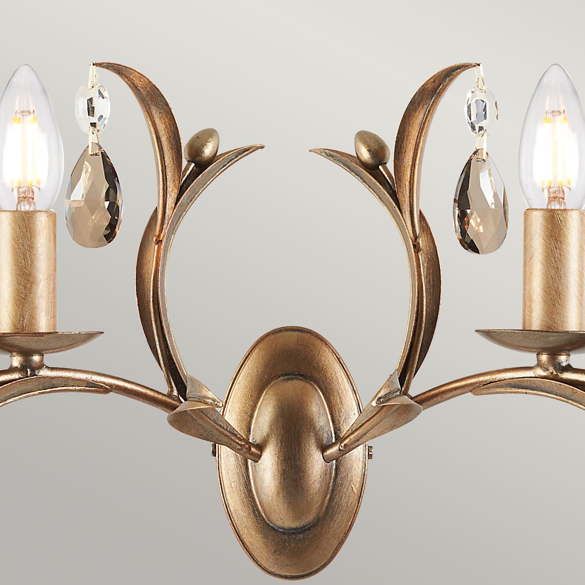 Lily 2-Light Wall Light Antique Bronze - Comet Lighting