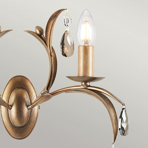 Lily 2-Light Wall Light Antique Bronze - Comet Lighting