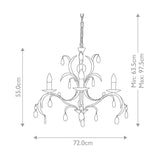 Lily 3-Light Chandelier Antique Bronze - Comet Lighting