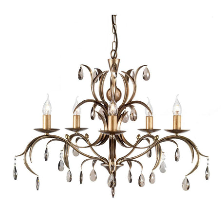 Lily 5-Light Chandelier Antique Bronze - Comet Lighting