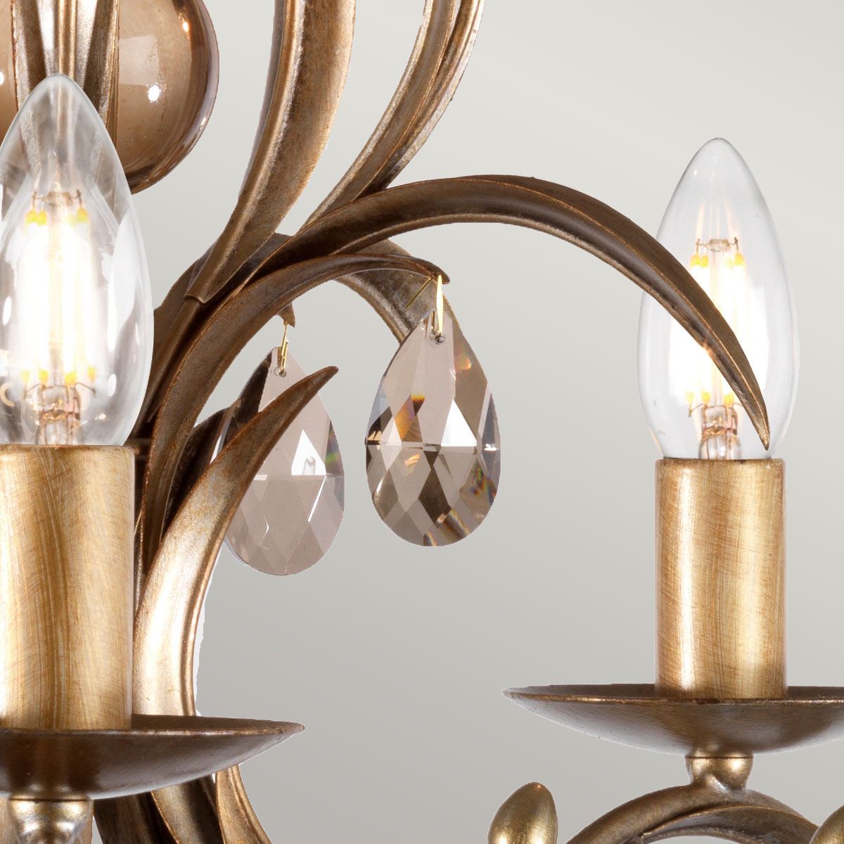 Lily 5-Light Chandelier Antique Bronze - Comet Lighting