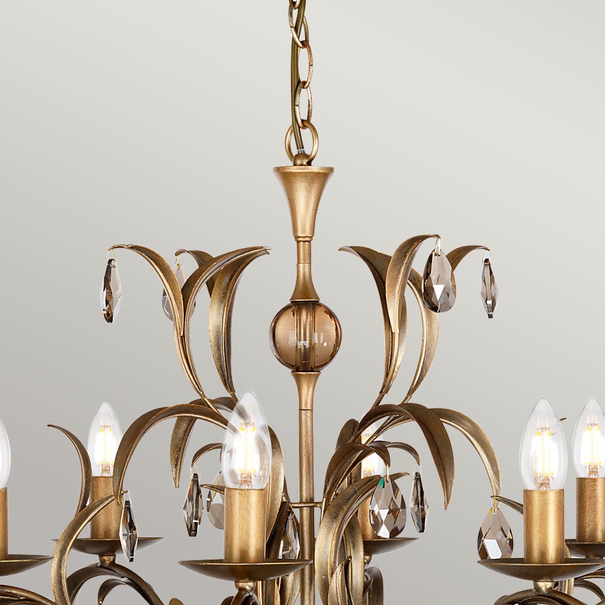 Lily 8-Light Chandelier Antique Bronze - Comet Lighting