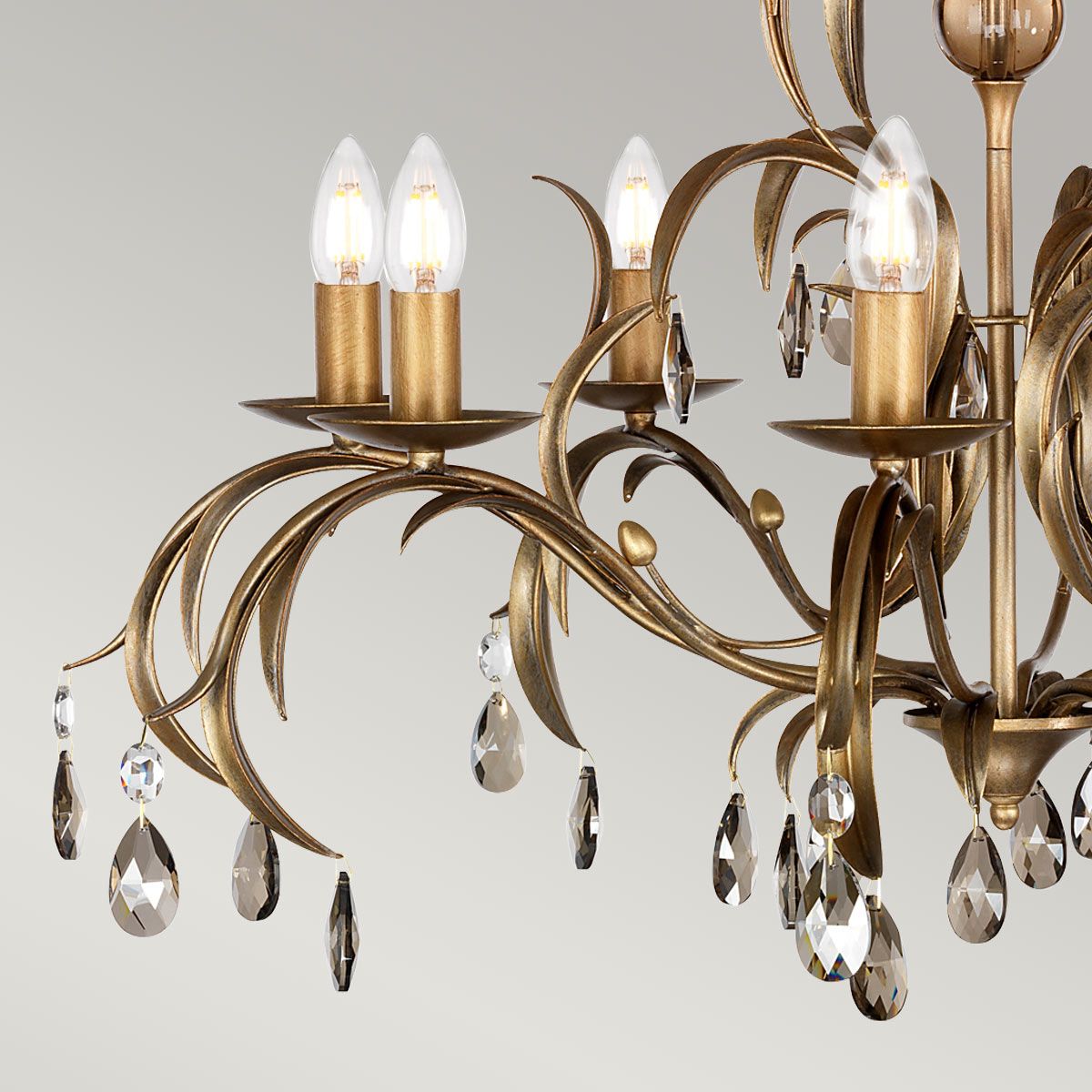 Lily 8-Light Chandelier Antique Bronze - Comet Lighting