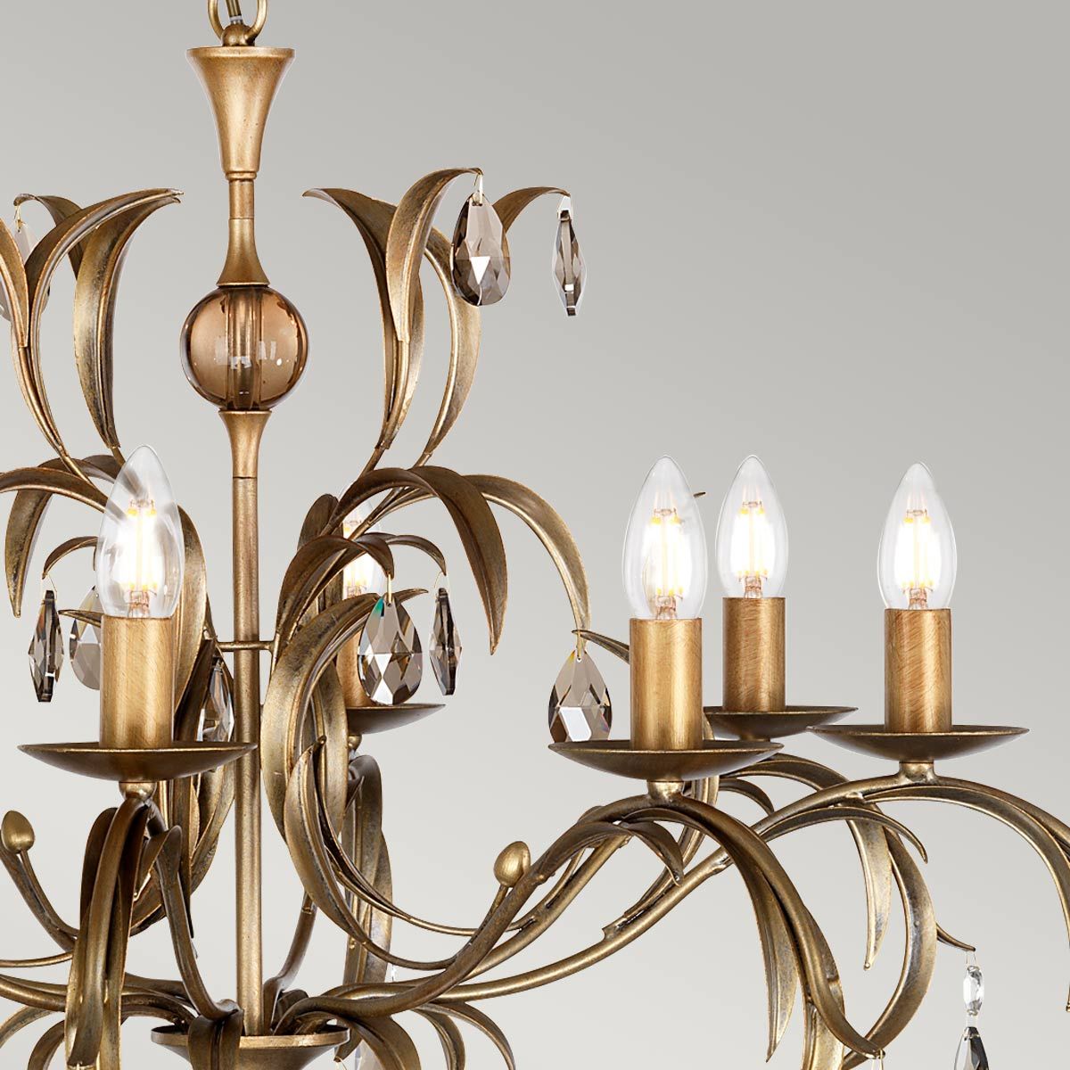 Lily 8-Light Chandelier Antique Bronze - Comet Lighting