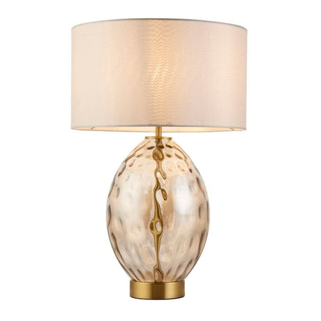 Ibar Touch Table Lamp Satin Brass & Champagne