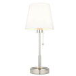 Derwent Table Lamp Bright Nickel w/ Tapered Shade