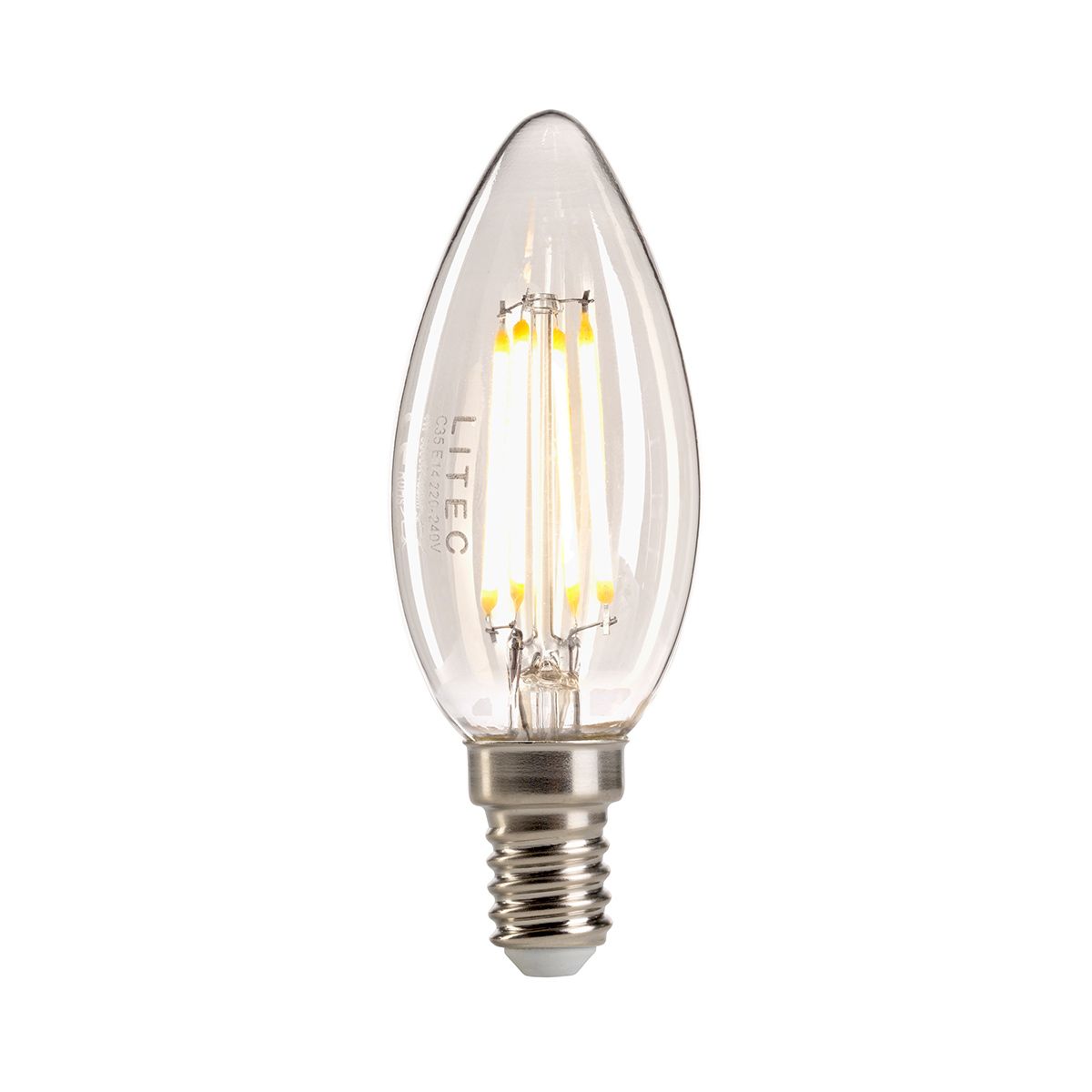 Litec Candle Style Clear E14 Lamp