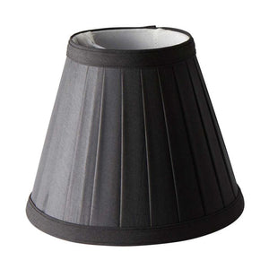 Clip Shades Pleated Black Candle Shade - Comet Lighting