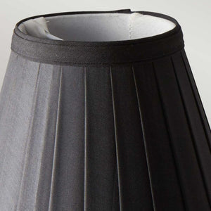 Clip Shades Pleated Black Candle Shade - Comet Lighting