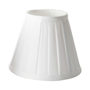 Clip Shades Pleated White Candle Shade - Comet Lighting