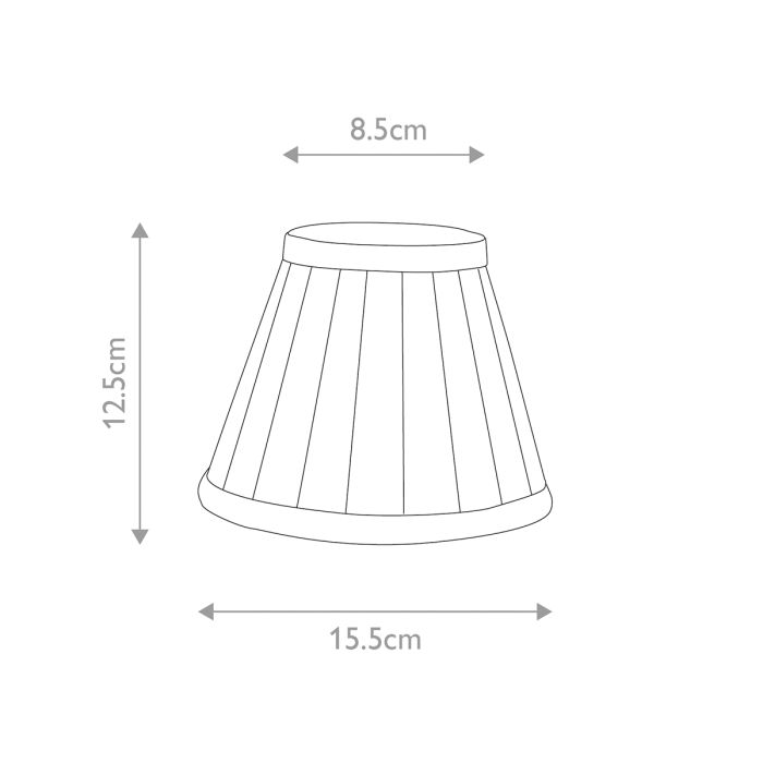 Clip Shades Pleated White Candle Shade